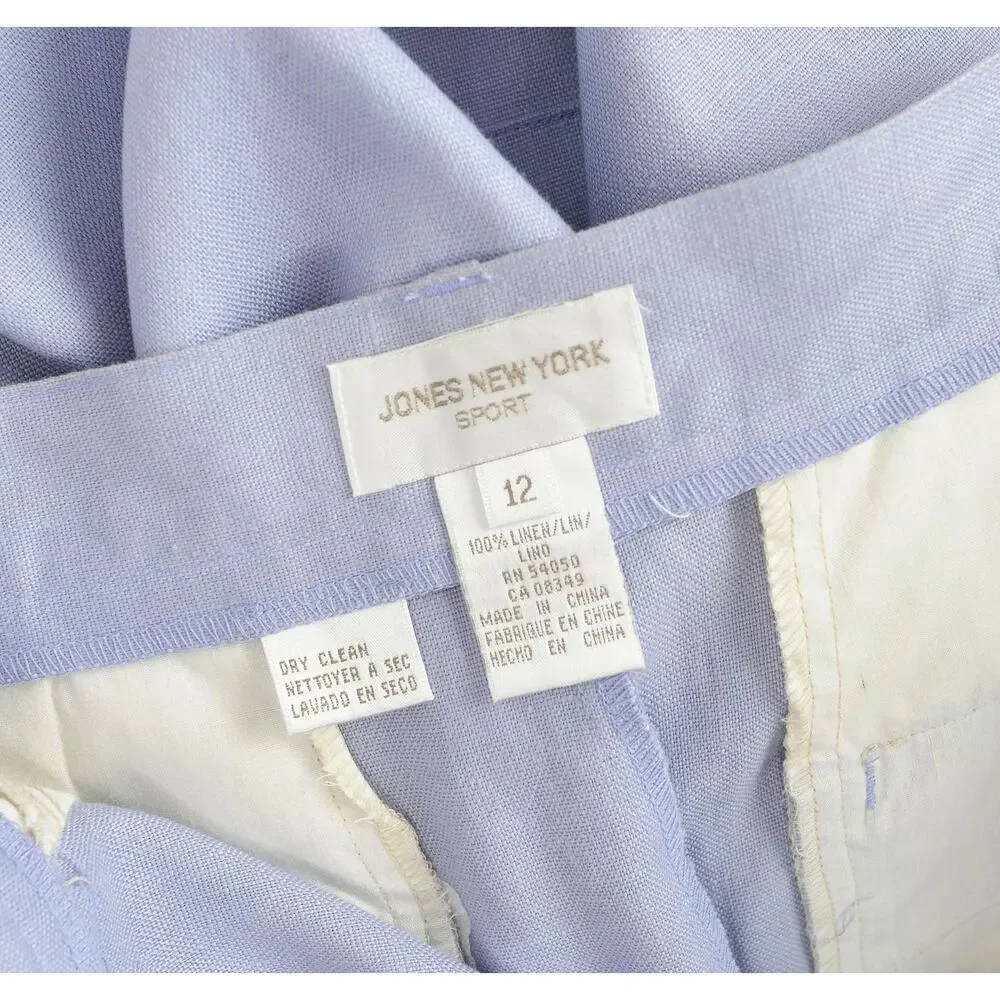 Vintage 90s Purple Linen High Waisted Button Front Maxi Skirt with Pockets 32 L - Picture 9 of 9